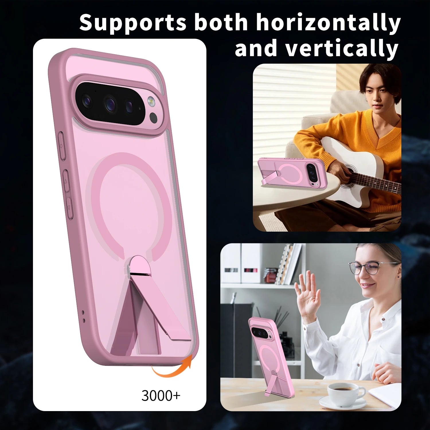 Matte Magnetic Kickstand Case For Google Pixel 9A 10 9 Pro XL Shockproof Anti-Fingerprint Protective Cover