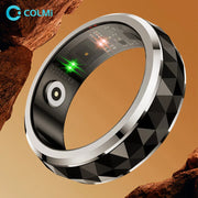 COLMI R11 Ceramic Smart Ring for Men, Fidget Spinner Anxiety Relieve Ring with Charging Case, Health Monitor, 5ATM Waterproof