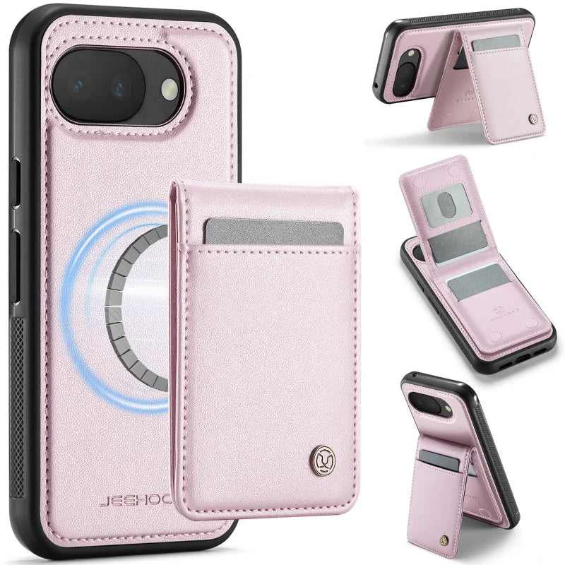 2 In 1 Detachable Leather Flip Wallet Phone Case for Google Pixel 11 Pro 10 10A  XL 9A 9 Kickstand Cards Holder Cover Hoesje Bag
