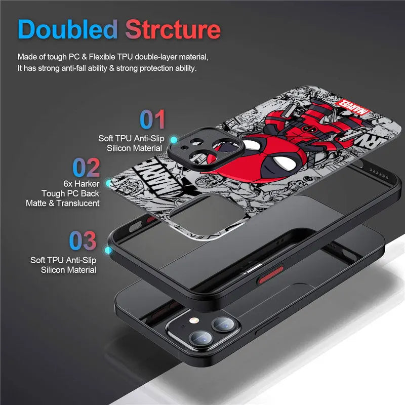 Hot Cool IronS-manS DeadpoolS Phone Case For Samsung Galaxy S25 S24 S23 S22 S21 S20 S10 FE Note20 Plus Ultra Lite 5G Back Cover