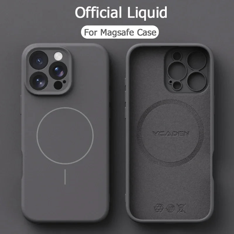 Original Liquid Soft Silicone For Magsafe Wireless Charge Magnetic Case For iPhone 18 17 16 Plus 15 14 13 12 Pro Max 11 Cover