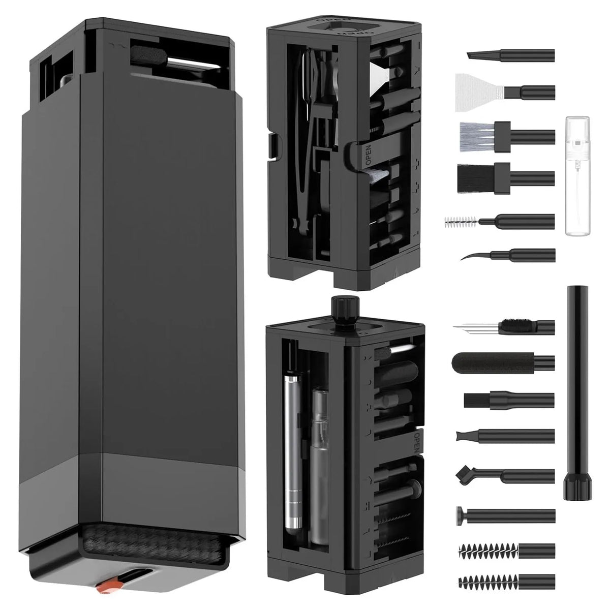 20/32-in-1 Multi-Functional Deep Cleaning Kit for iPhone Ports, AirPods, Keyboard, and Keycap Removal - Precision Tools