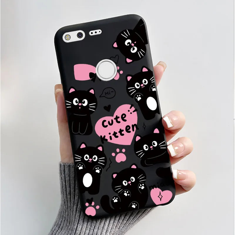 For Google Pixel XL Case Luxury Fashion Butterfly Flowers Black Soft TPU Silicone Back Cover For Google Pixel 1 1XL Phone Cases