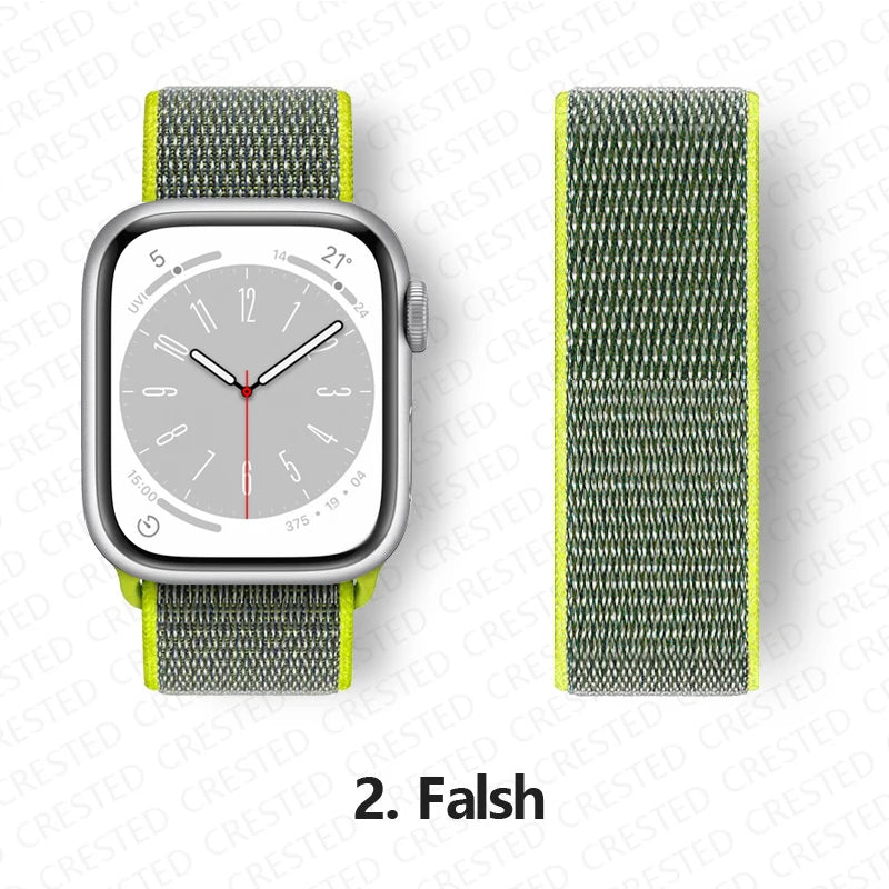 Nylon loop Correa For Apple Watch Bands 45mm 44mm 46mm 40mm 49mm 41mm 42mm Bracelet iWatch Series 12 11 Se 7 8 9 10 ultra 3 4