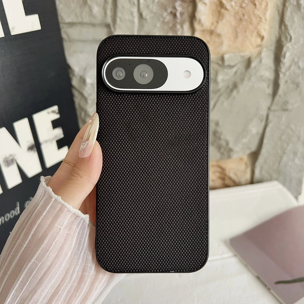 Ultra thin Pixel 10 9 Pro 9A Case Woven Nylon Pattern 6A 7A 8A 9A Cases for Google Pixel 9 8 7 6 10 Pro XL 10proXL Slim Cover