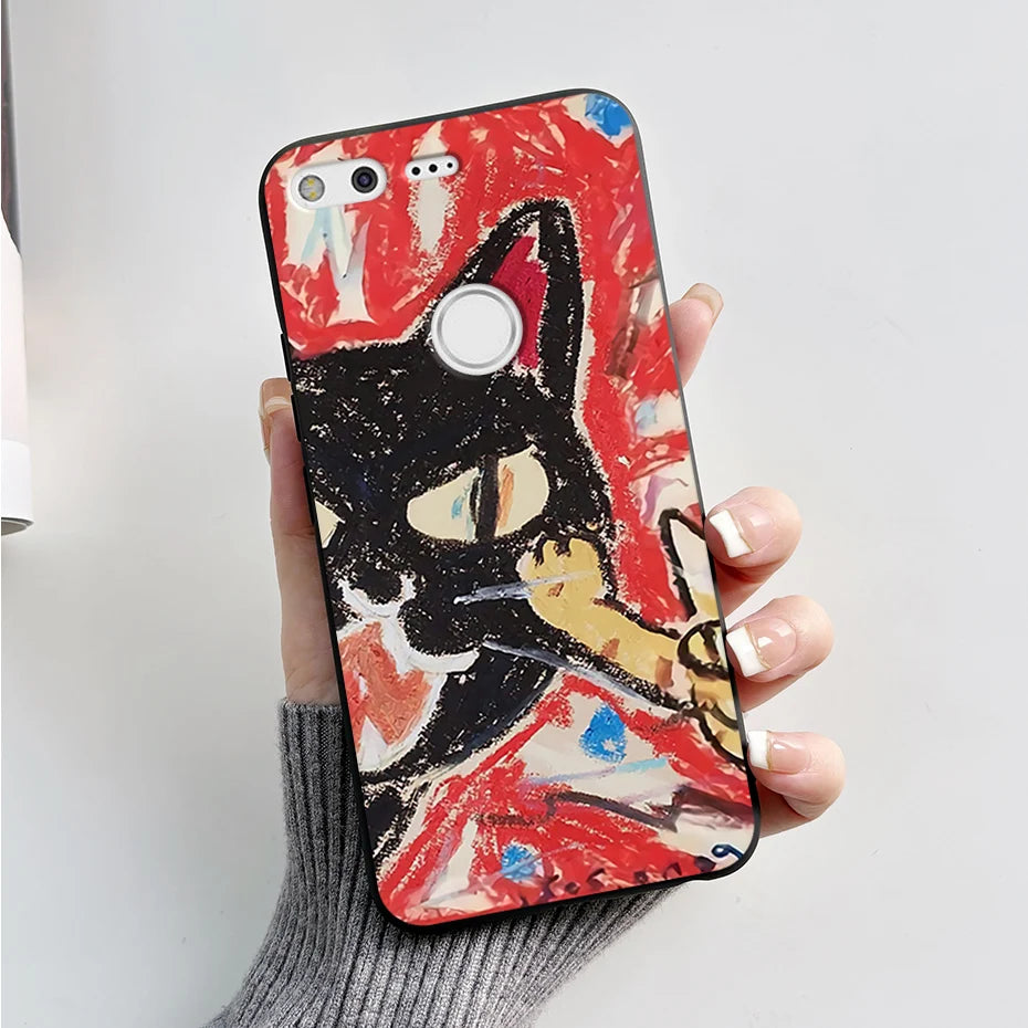 For Google Pixel XL Phone Case Cute Cartoon Soft Silicone Protect Cover Coque For Google Pixel 1 XL Pixel1 1XL Bumper Case Funda
