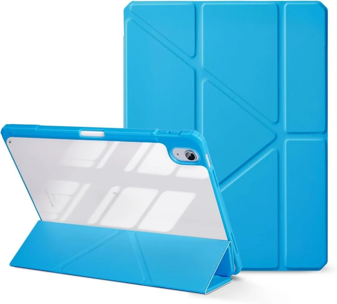 For 2018-2026 iPad Case Air 11/13 M2 Pro 11/13 M4 for iPad Air 4 Air 5 Pro 11/12.9 iPad 6/7/8/9/10th Acrylic Clear Y-Fold Stand