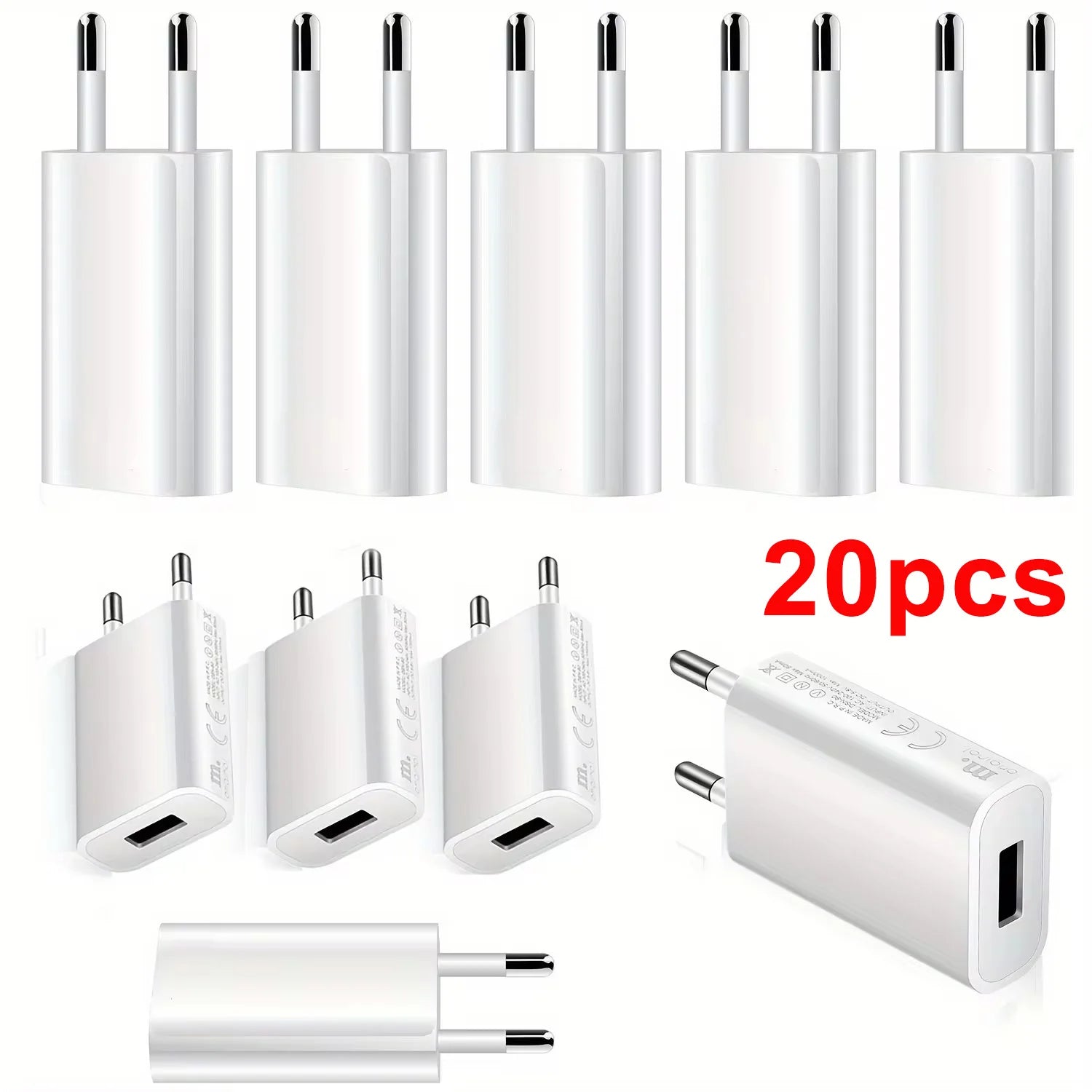 Universal 5V 1A USB Wall Travel Charger Head Power Adapter Portable EU Plug Charging For Mobile Phone MP3 7 8 Xs