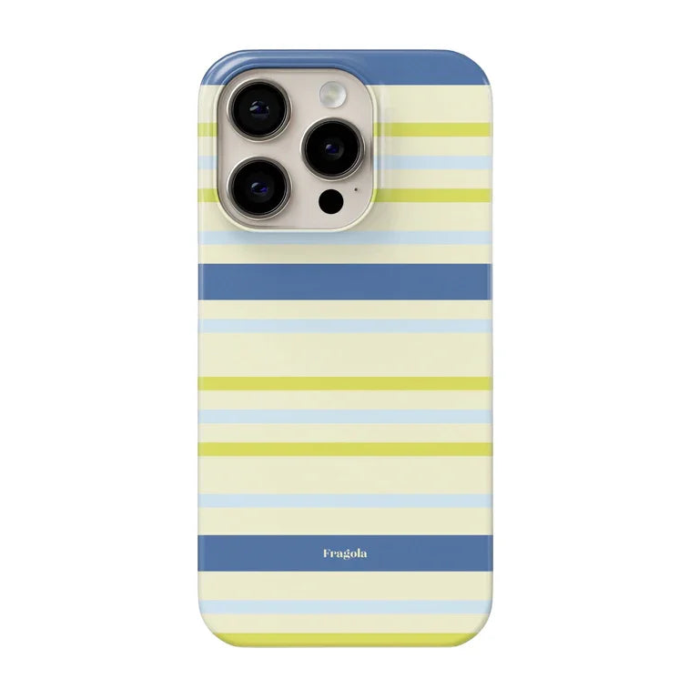 Fragola Korean Cross Stripes Phone Case for iPhone 17 16 15 14 13 12 11 Air Pro Max X XS XR XSMax 7 8 Plus Glossy Film Hard PC