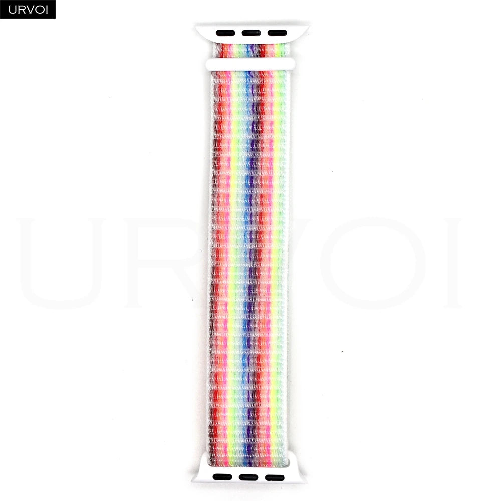URVOI New Pride Edition Sport Loop for Apple Watch Ultra 4 3 2 1 Series 12 11 10 9 8 7 SE Nylon Strap for iWatch Sport Band 49mm
