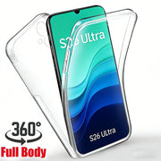 360° Full Body PC+TPU Clear Phone Case For Samsung Galaxy S26 Ultra S25 S24 S23 S22 S21 A56 A55 A54 A53 A37 A36 A35 A26 Cover