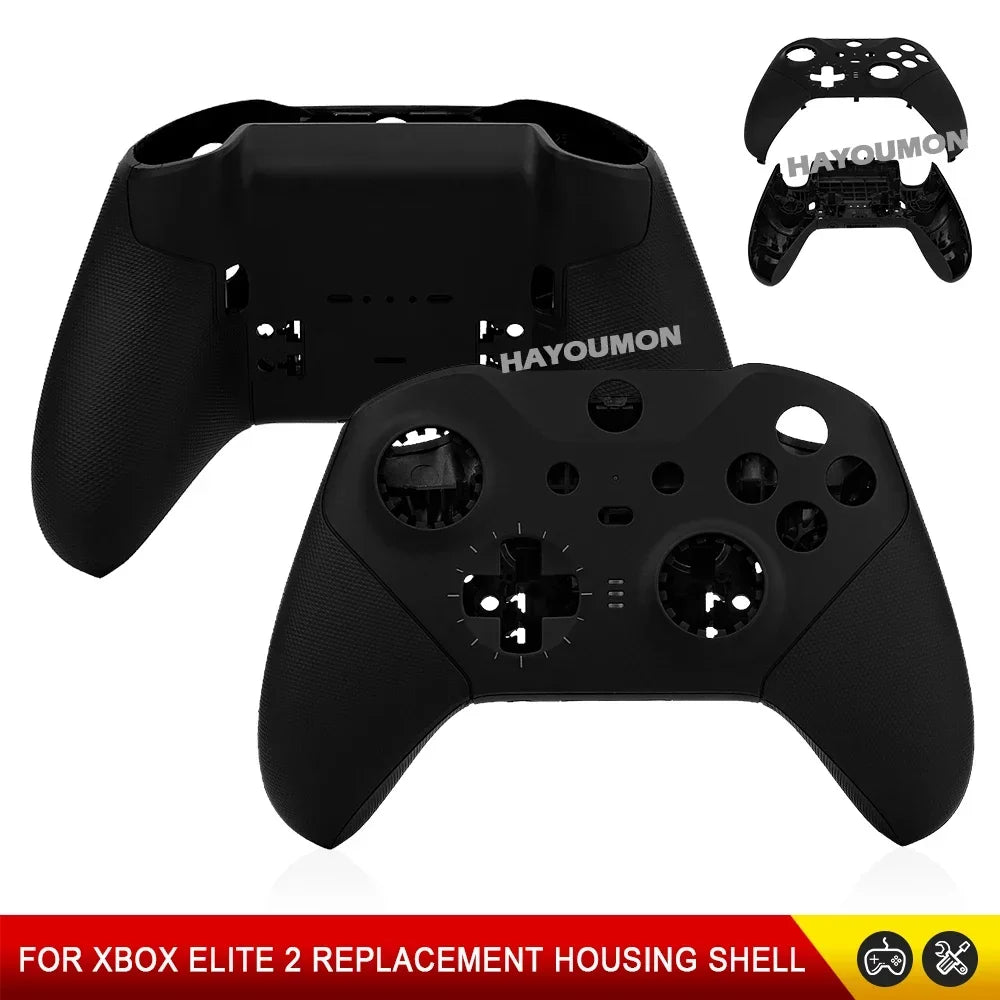 Front Back Full Housing Shell Faceplate Cover Replacement for Xbox Elite Series 2 Controller Shell Case Cover Black White