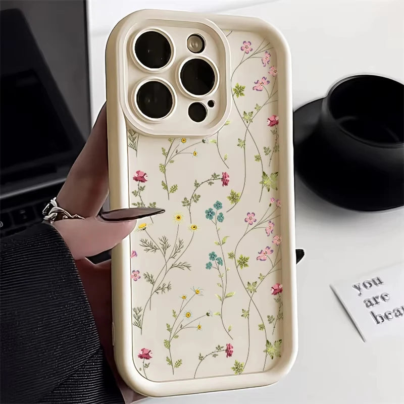Flower Silicone Phone Case For iPhone 13 Case iPhone 17 15 11 14 12 16 Pro Max 17 Air XR XS 7 8 Plus Shockproof Candy Soft Cover