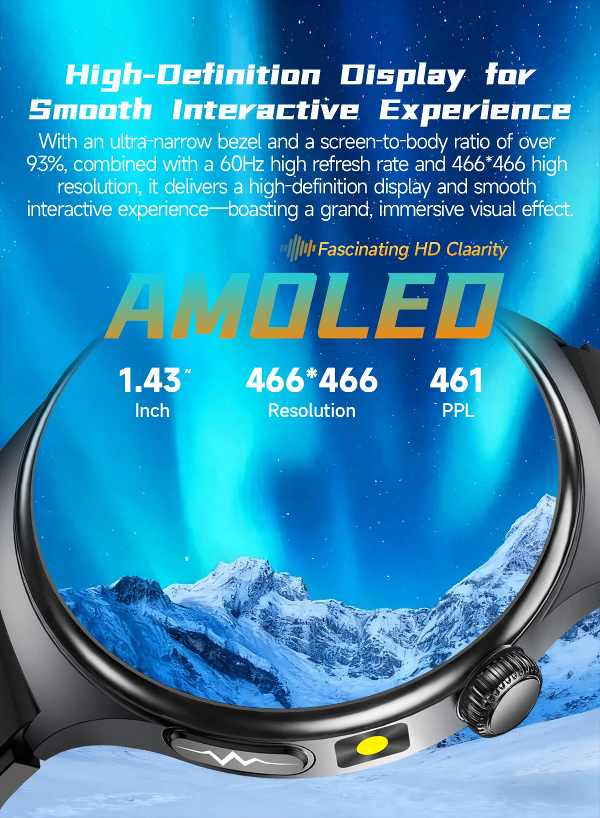 2026 New Accurate Diagnosis Smart Watch Body Fat ECG Blood oxygen BP Health Sport HD AMOLED Screen call Smart watch Men women