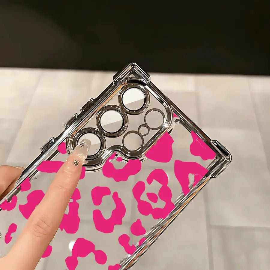 Soft Phone Cover Case for Samsung Galaxy S21 Plus S20 FE S24 S25 Edge S23 S22 Ultra Leopard Print