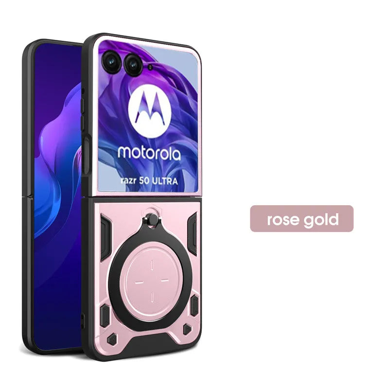 Heavy Duty Protective Magnetic Cover For Motorola Moto Razr 70 60 50 40 Ultra Razr+ 2026 2025 2024 Case With Ring Holder Stand