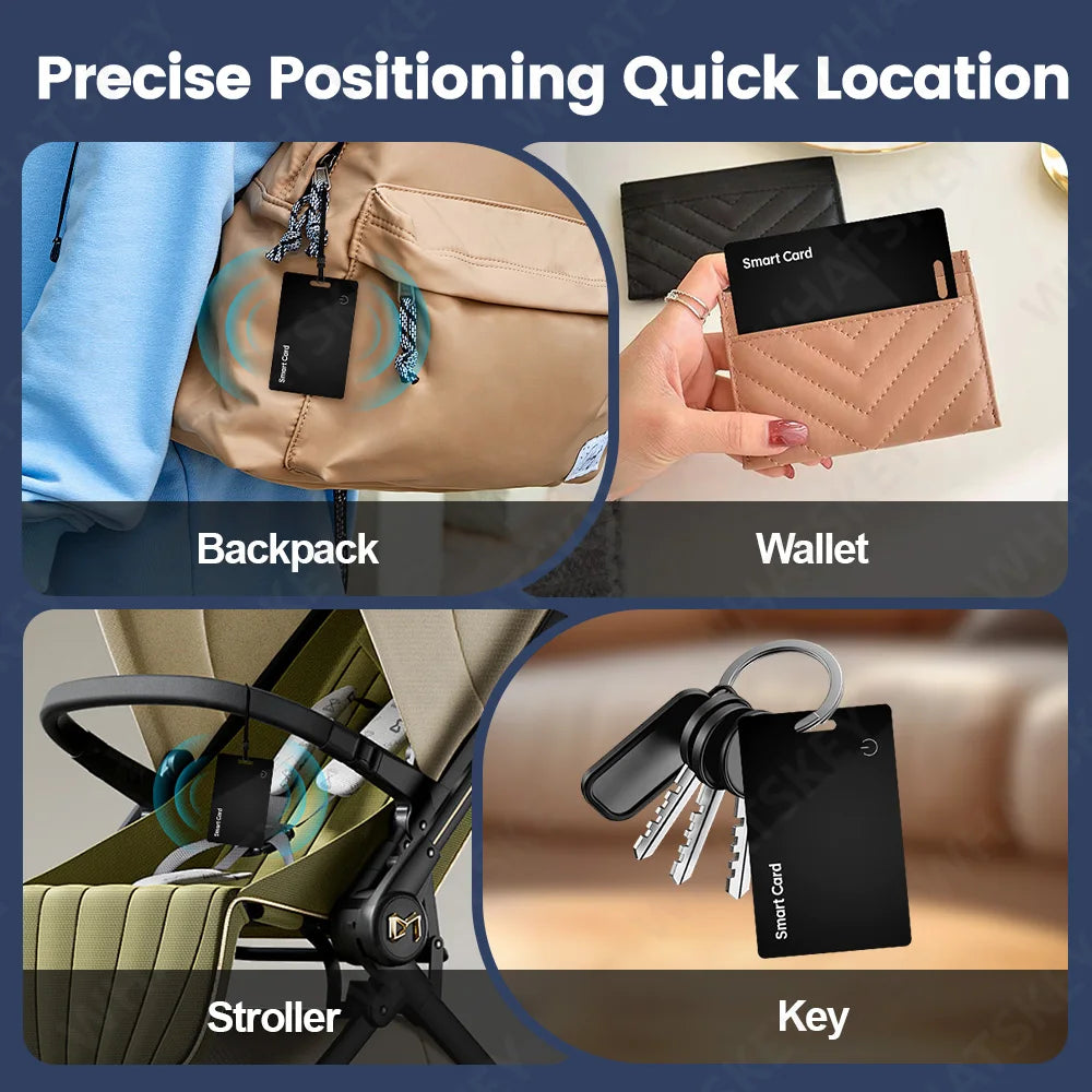 Ultra Thin Global GPS Android Tracker Card Wireless Charging Waterproof Smart Wallet Tracker Card with Google Find My Device App