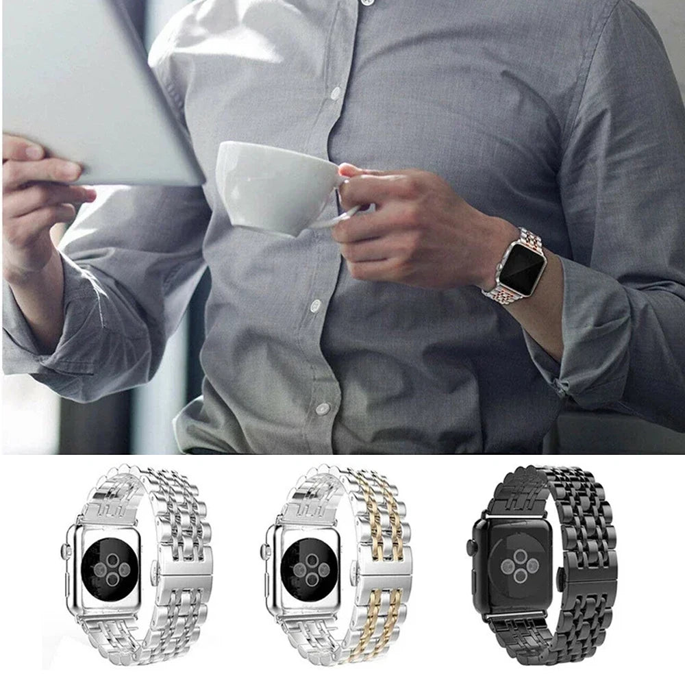 Stainless Steel Band For Apple Watch Ultra 2 49mm 46mm 38mm 45mm 41mm Metal Strap For iWatch Series 10 9 8 7 SE 6 5 4 3 Band