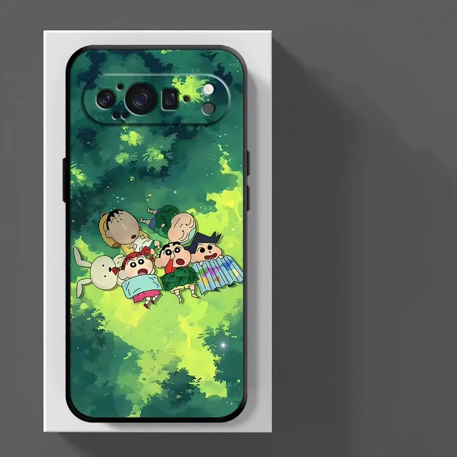 Cute Crayons Shinchan Funda Phone Cover Case for Google Pixel 10A 8a 6a 9a 6 7 8 Pro 10 9 Pro XL 7a