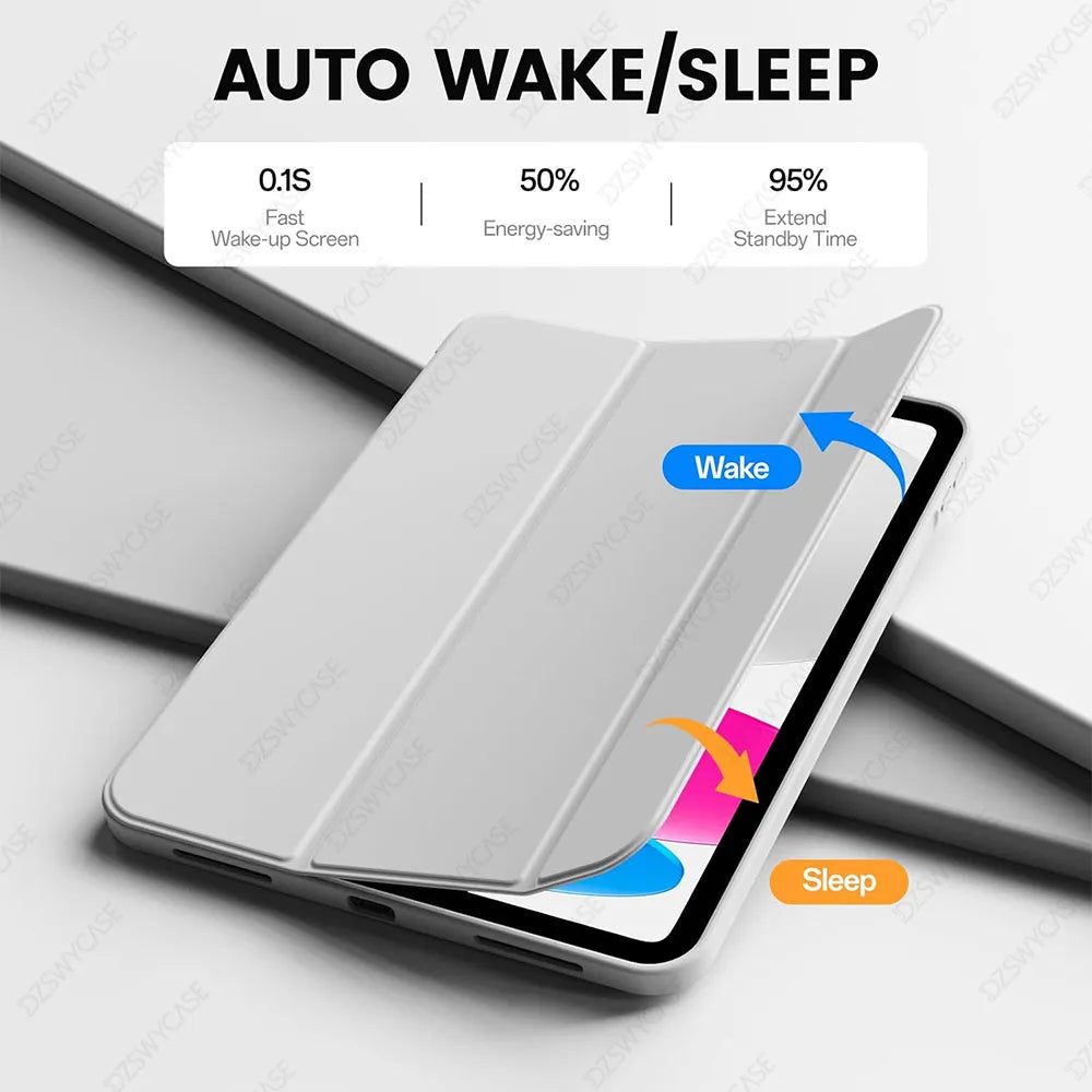 Case for iPad 11th (A16) 11 Inch 2025/10th Gen 10.9 Inch 2022, Support Auto Wake/Sleep, Trifold Stand Cover, with Soft TPU Back