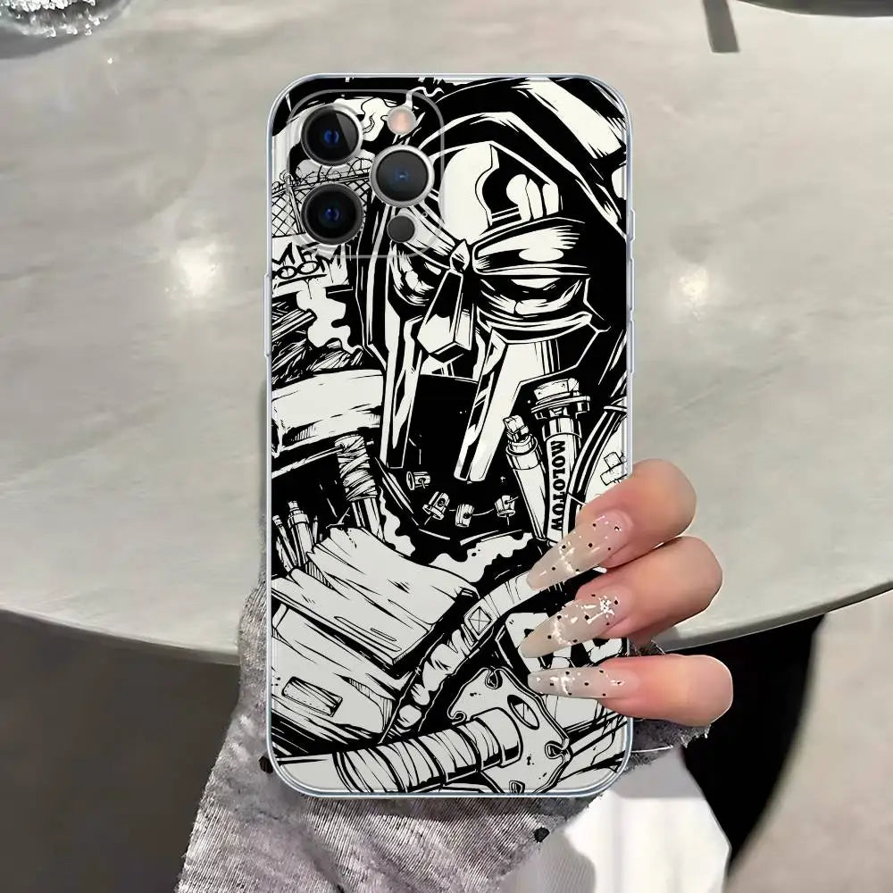 MF Doom Madlib Transparent Case For iPhone 11 12 13 14 15 16 17 Air Pro Max Plus Mini Shockproof Cover