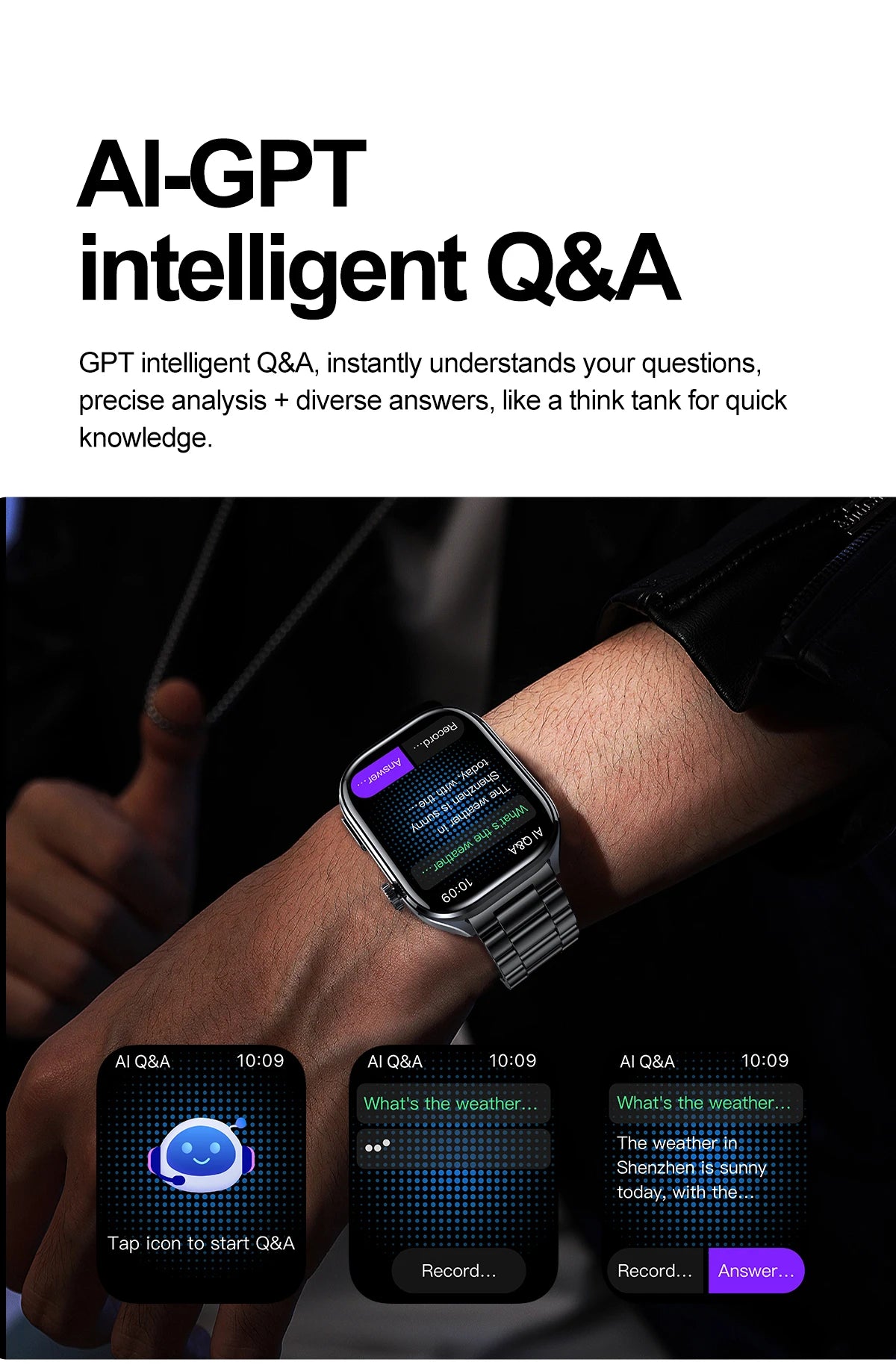 2026 New Accurate ECG Smart Watch Heart Health Analysis Blood analysis Blood Lipid Blood Pressure BT call Smart Watches For Men