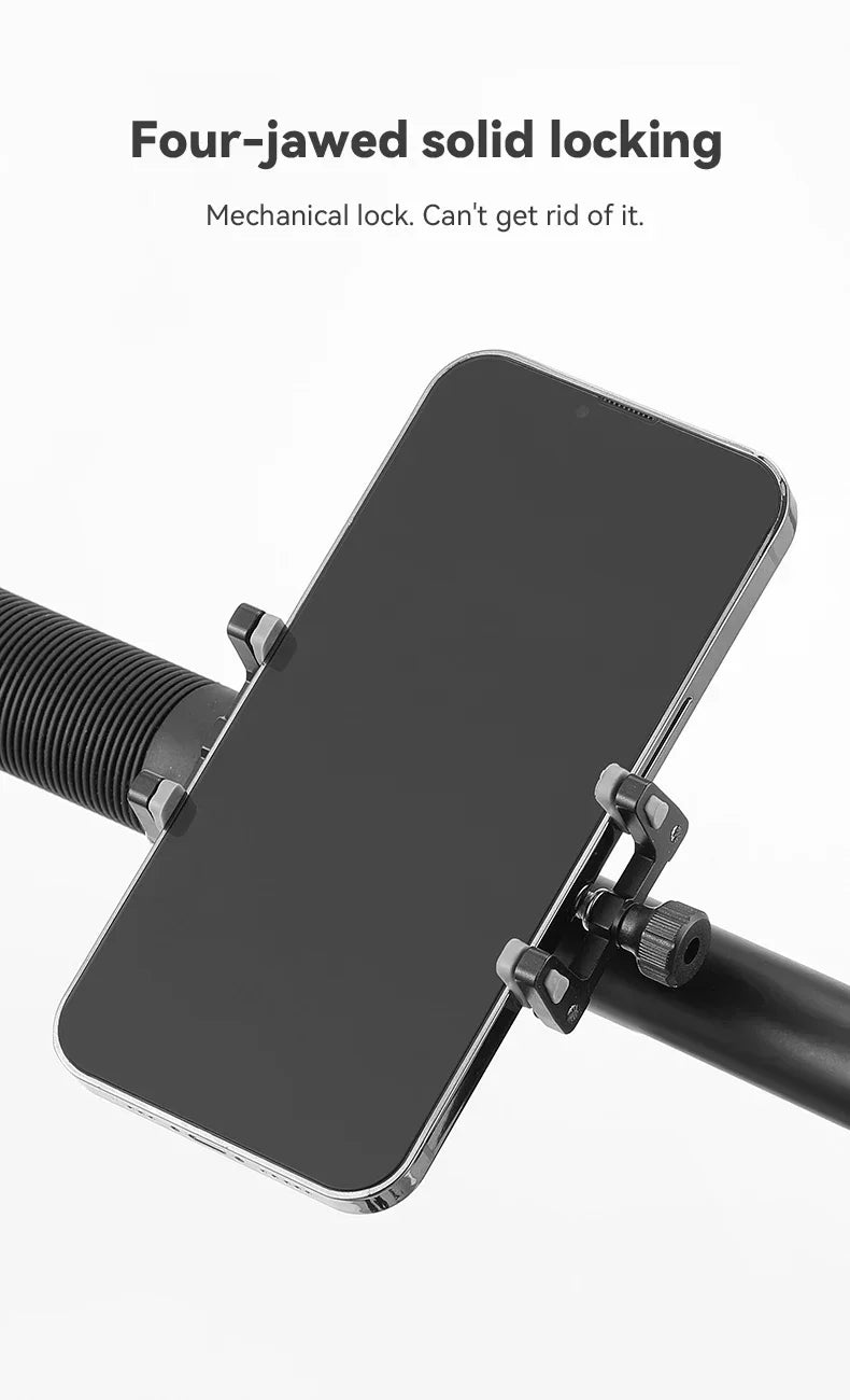 Phone Scalable Aluminum Alloy Bracket for Phone Holder Motorcycle Electric Bicycle Smartphone Cnc Four Claws Bike Holder