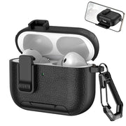 New Earphone Cover For AirPods Pro 3 3rd Generation Protective Case With Secure Lock Invisible Phone Stand Leather Texture Cover