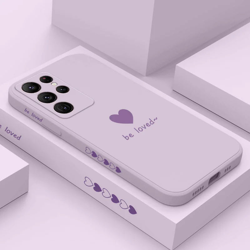 Simple Love Phone Case For Samsung Galaxy S25FE S24 S23 S22 S21 S20 S10 S10E S9 Ultra Plus FE Note 20 Ultra 10 9 Plus Cover