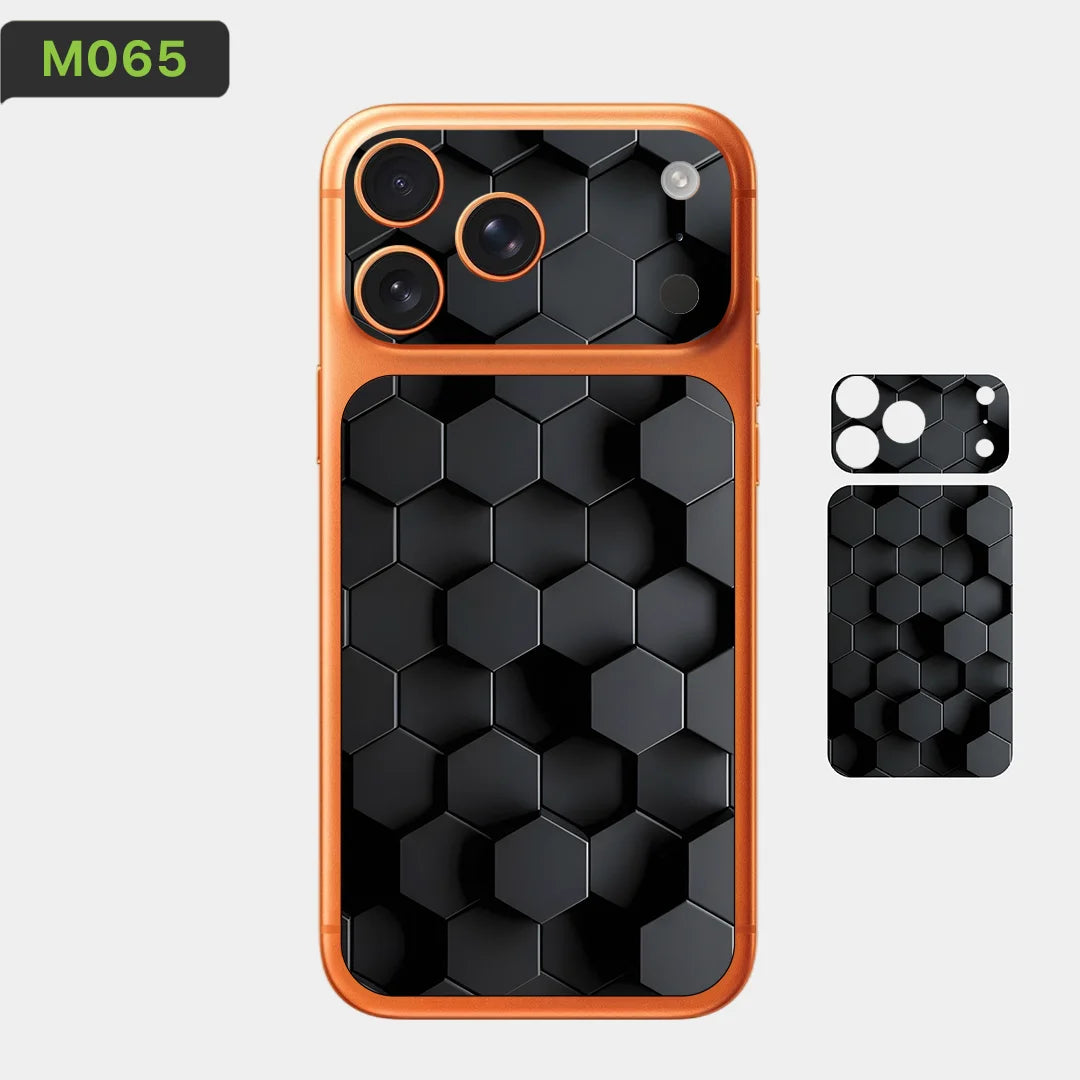 BC02 for Apple iPhone 17 Pro Max /17 Pro/Air Camera with Battery Skin Wrap 3D Colorful Rear Protective Sticker Film