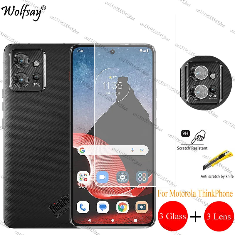 Camera Lens Protector For Motorola ThinkPhone Screen Protector For Moto ThinkPhone Clear Front Glass For Moto ThinkPhone Glass