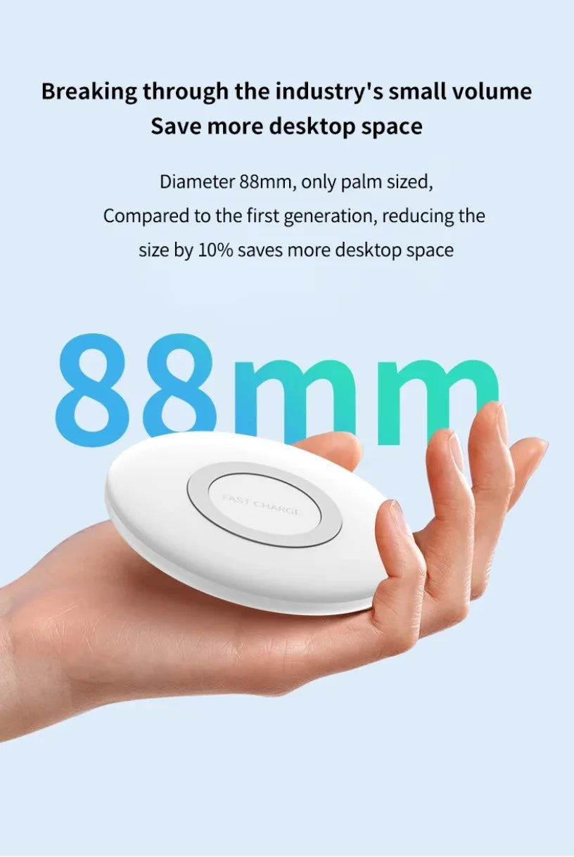 15W Fast Wireless Charger Pad For Samsung For Galaxy S25 S24 S23 S22 S21 Ultra Z Fold Flip 6 4 5 Note10 Note20 S10 Plus QI Pad
