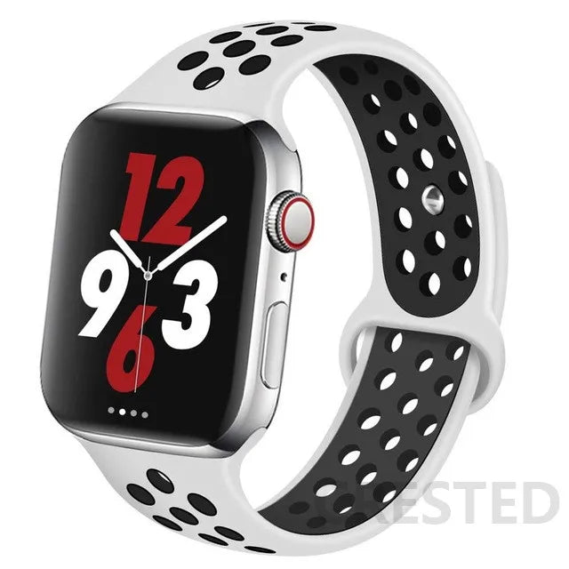 Sport Strap For Apple Watch band 44mm 40mm 49mm 45mm 41mm 42mm Breathable bracelet correa iWatch Series Ultra 4 12 11 10 9 8 SE