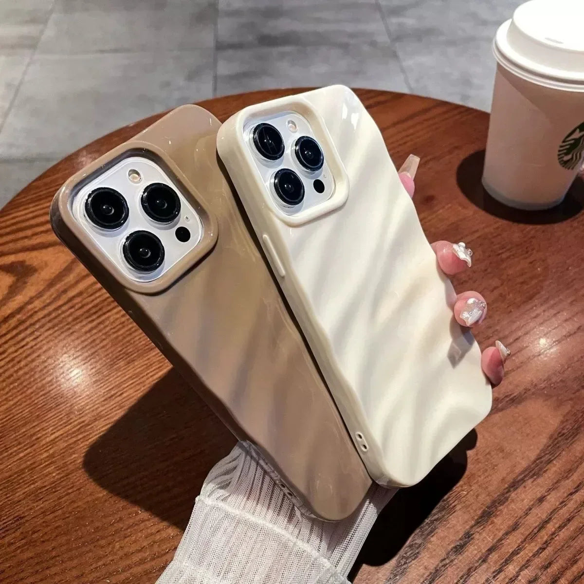 Soft Candy Wavy Pattern Phone Case For iPhone 17 16 11 12 13 14 15 Pro Max Xs Max XR 7 8 Plus 17Air Shockproof Bumper Cover