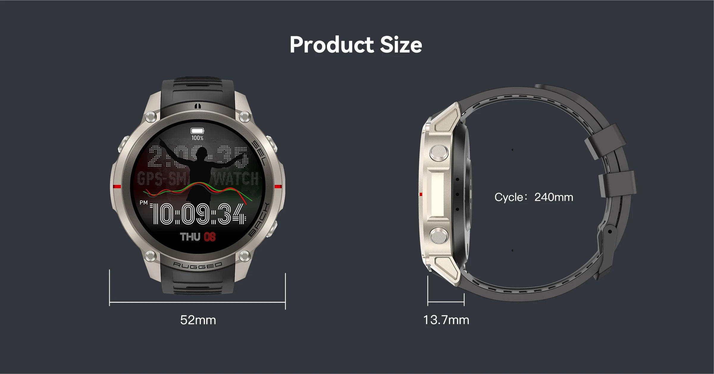 2026 Military Satellite Offline Map GPS Smart Watch Men 1.43''AMOLED Bluetooth Call Compass 5ATM Waterproof 170+Sport Smartwatch