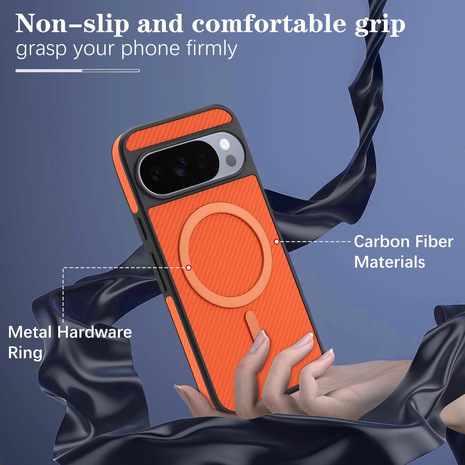 Luxury Carbon Fiber Magnetic Leather Phone Case For Google Pixel 10 Pro Xl 9A 9 Wireless Charging Shockproof Slim Cover