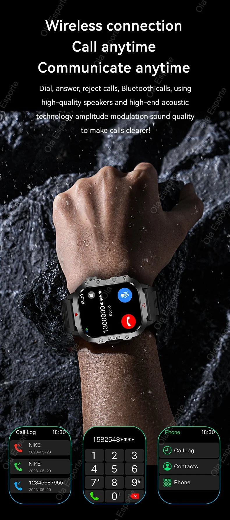 Military GPS Smart Watches For Men Flashlight Waterproof Outdoor Sport Tracker Bluetooth Call Smartwatch Man Women 2025 Pk h12
