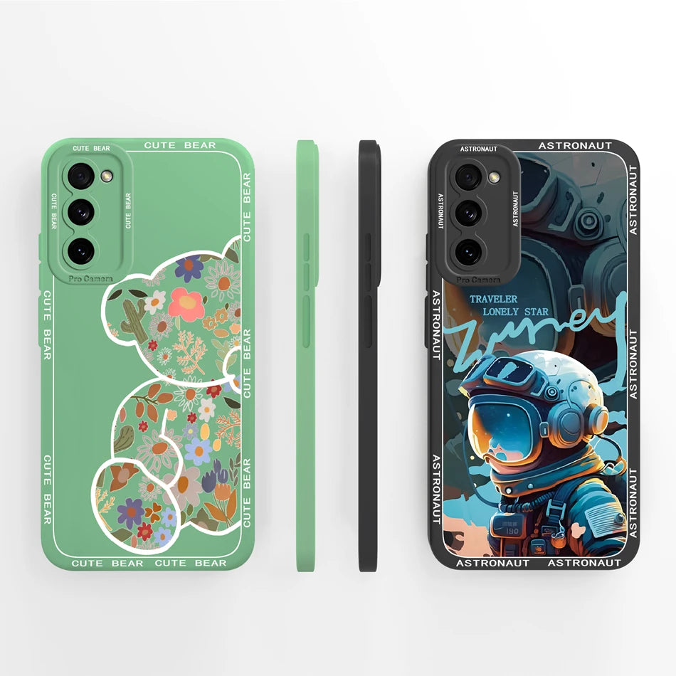 For Samsung S20 FE Ultra Phone Case Cute Back Cover For Galaxy S 20 S20FE S20Ultra Soft Liquid Silicone Full Protection Fundas