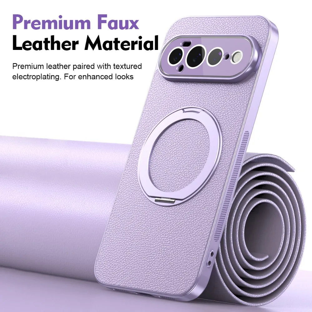 Luxury 360° Rotating Bracket Magnetic Case for Google Pixel 11 10 9 Pro XL 10A 9A 8A for Magsafe Full Lens Protection Back Cover