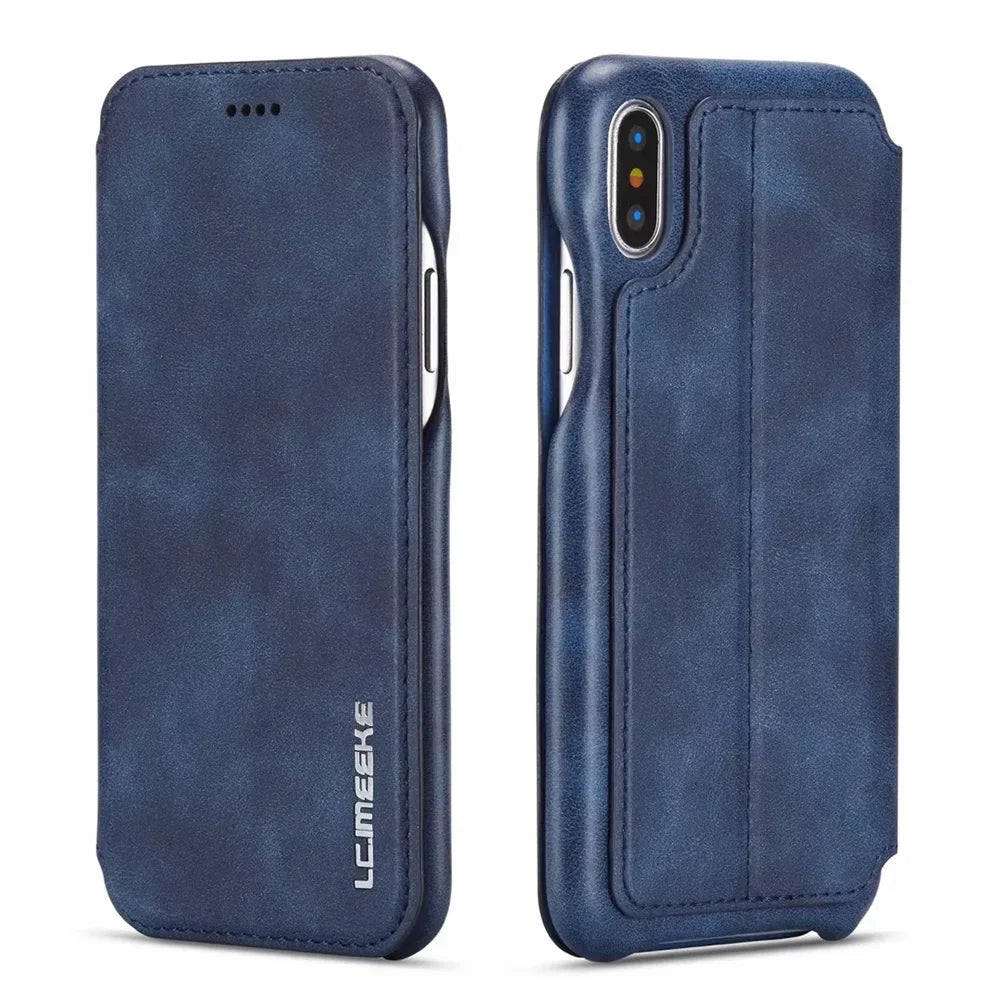 Luxury Ultra Thin Leather Case Flip Cover for Samsung Galaxy S26 S25 S24 S23 S22 S21 S20 FE Ultra Plus A54 A52s S10 S8 Note 20