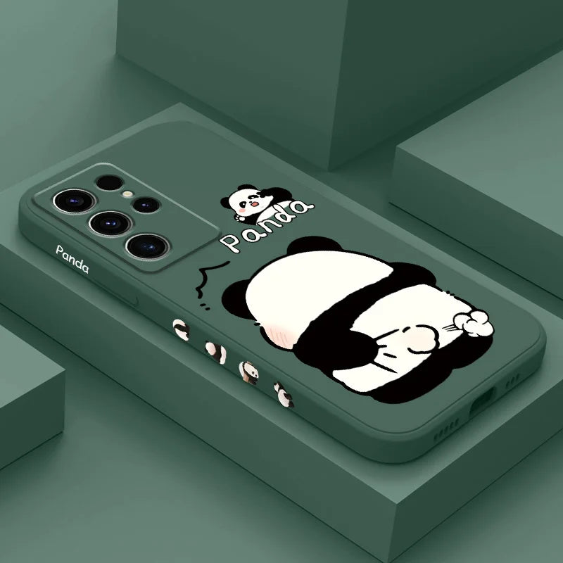 Tickle Panda Phone Case For Samsung Galaxy S25 S24 S23 S22 S21 S20 S10 S10E Ultra Plus FE Note 20 Ultra 10 Plus Cover