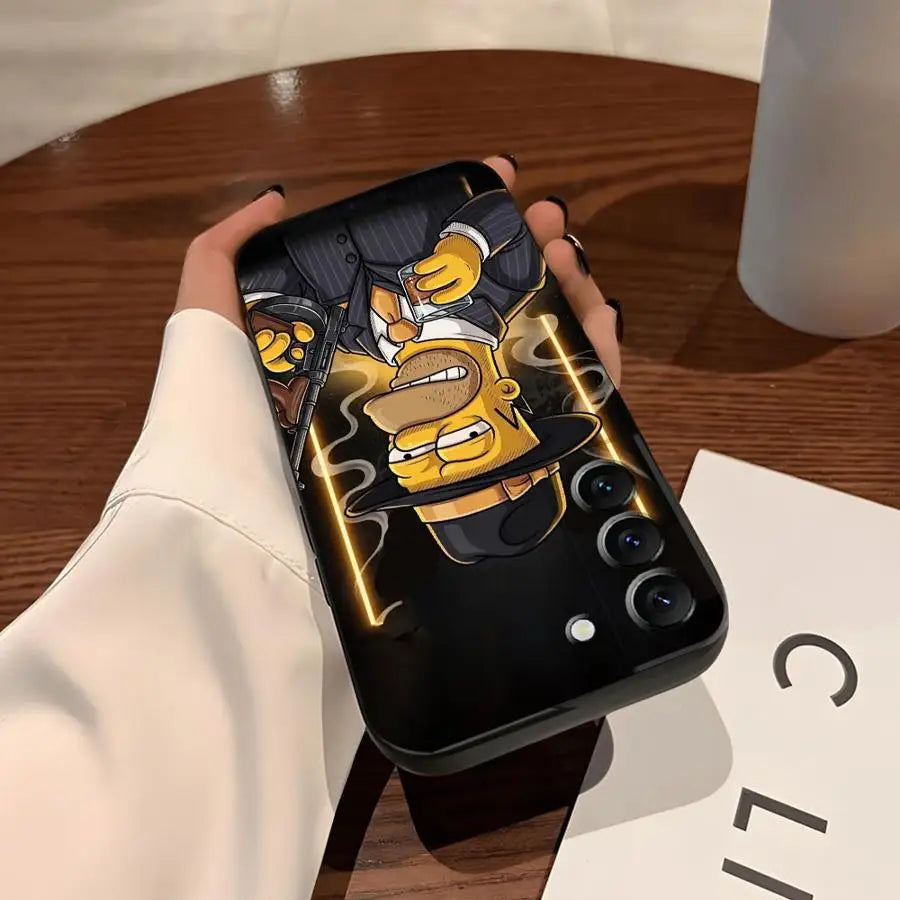 Cool Cartoon Simpsons Funda Phone Cover Case for Samsung Galaxy S26 Ultra S25 Plus S24 S23 S20 Ultra S10 S9 S21 FE Note 20 8 9