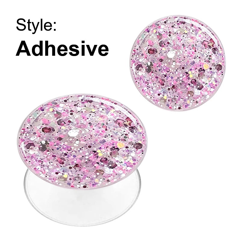 Glitter Phone Grip Socket Foldable Phone Holder Ring Holder With Adhesive for Iphone 17 16 15 14 13 Samsung Grip Tok Bracket