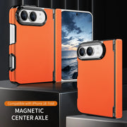For iPhone Ultra 18 Fold Case Luxury Leather Matte Magnetic Wireless Charging Shockproof Protection Hard Back Cover Accessories