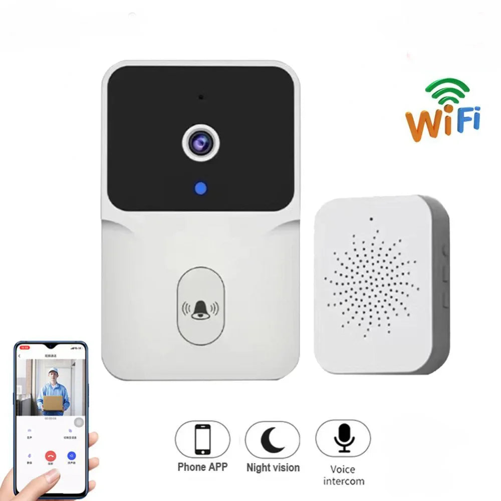 WiFi Video Doorbell Wireless Phone Two-way Intercom System IR Night Vision Doorbell Smart Home Security Door Bell Camera Monitor