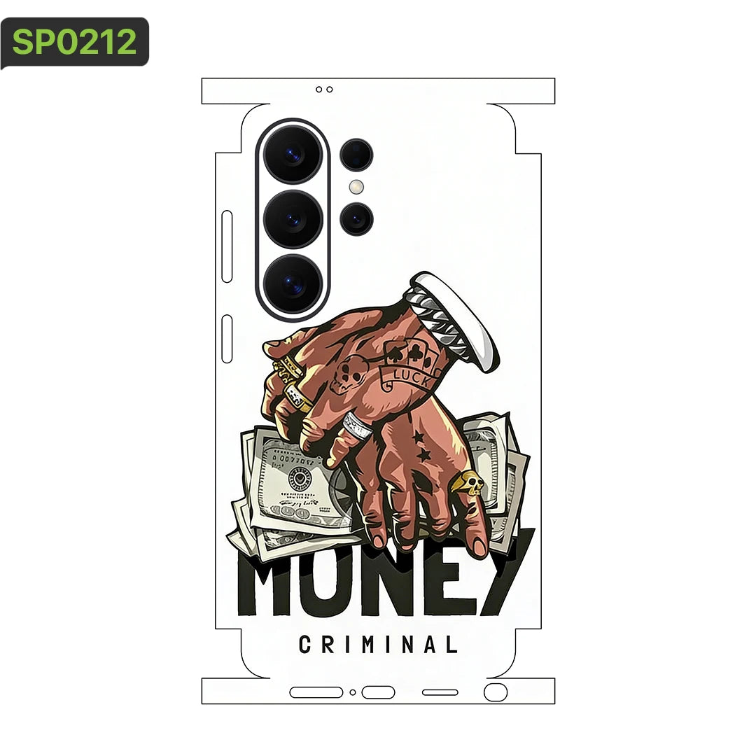 MIX011 Skins Grain Film Wrap Phone Back Sticker For SAMSUNG Galaxy S25 S26 Ultra S24 Plus S22 Ultra S22 S21 FE Film