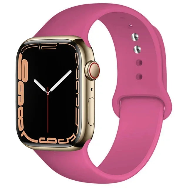 Silicone Sport Strap For Apple Watch Series11 10 9 8 7 6 5 SE Ultra3 Bracelet For Apple Watch 44mm 45mm 49mm 46mm 38/40/41/42 mm