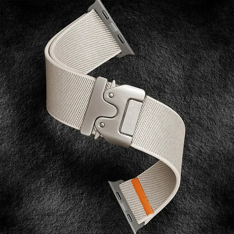 Elastic Nylon Strap for Apple Watch band Ultra 2 49mm 46-42-45mm 41-44mm parachute buckle Bracelet IWatch Series 10 9 8 7 6 SE