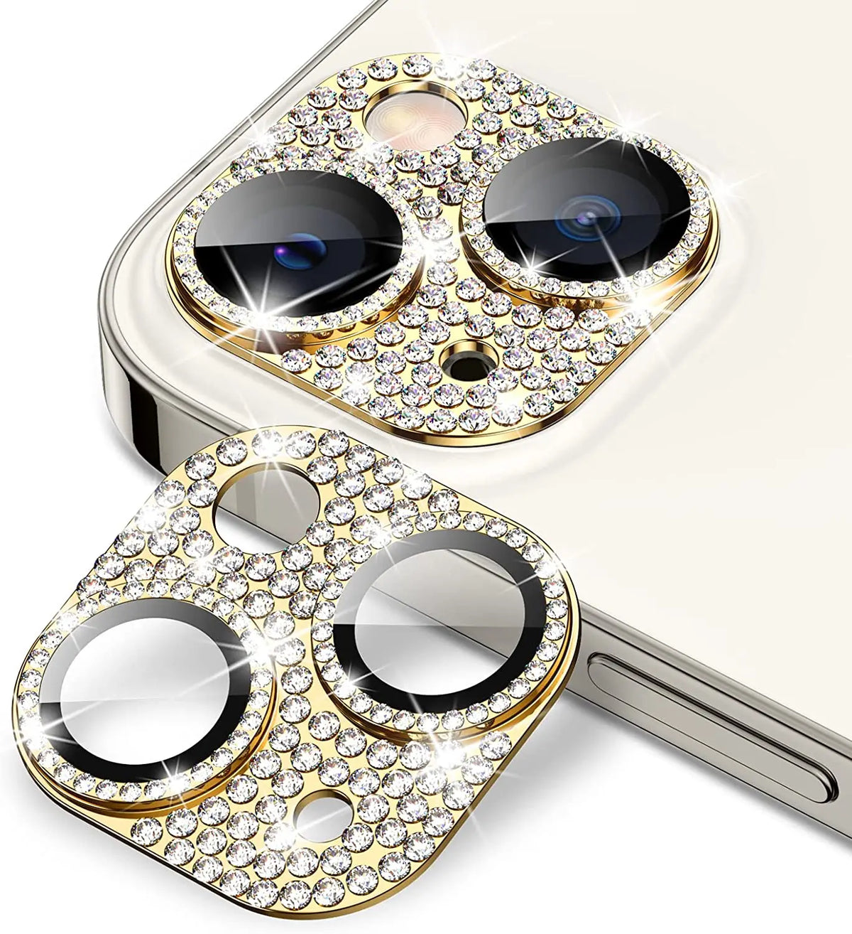 Glitter Diamond Camera Lens Protector Case Cover For iPhone 16 15 14 Plus 13 Pro Max 12 Mini 11 Women Protection Phone Accessory