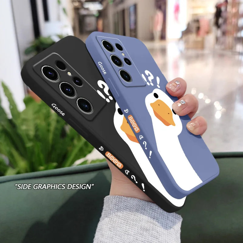 Doubt Goose Phone Case For Samsung Galaxy S25FE S24 S23 S22 S21 S20 Ultra Plus FE S10 S9 S10E Note 20 ultra 10 9 Plus Cover